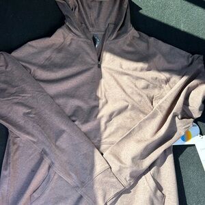 Vuori New Ponto performance 1/2 Zip Hoodie
Fossil Heather size M medium